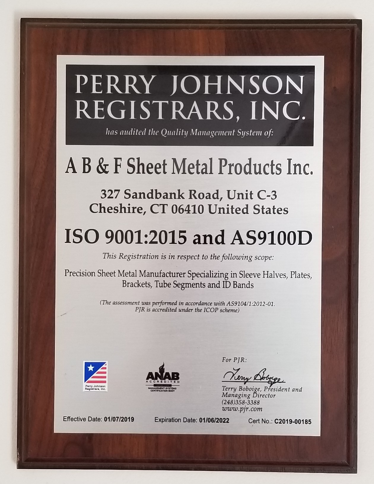 Perry Johnson Certification